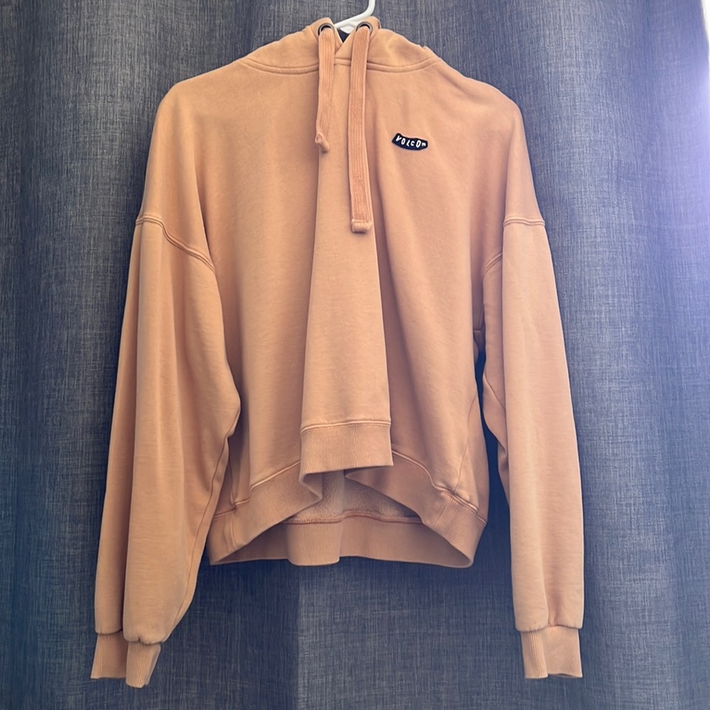 Volcom yellow cream color hoodie